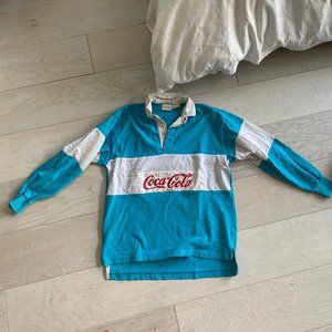 Vintage Authentic Coca Cola Rugby Shirt
